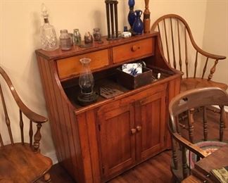 Dry sink and Ethan Allen Birdcage Chairs