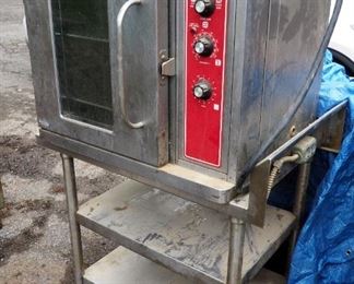 Blodgett Commercial Electric Oven With Left Hinged Door On Metal Stand