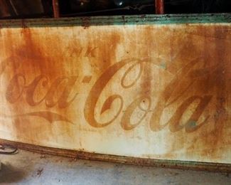 Vintage Metal Drink Coca-Cola Retail Sign, 45" x 109"