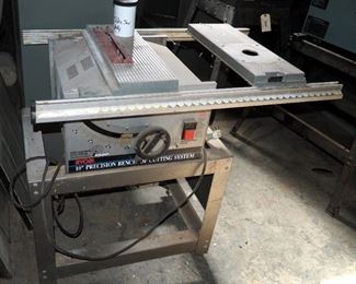 Ryobi 10" Table Saw Model BT 3000 On Metal Stand, 36 X 42 x 26