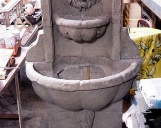 Garden Treasures Cast Fiberglass Lionhead Water Fountain 61" X 25" X 16