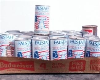 Collectible Falstaff Salutes USA Bicentennial 12 Ounce Beer Cans Qty 24