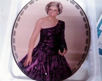 Bradford Exchange Collectible Princess Diana Oval Ceramic Plates Signed By Artist And Numbered Qty 6
