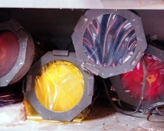 Stage Lighting Equipment Including Lights With Colored Filters, Lyte Quest Pro 8-Channel Control Center FC-288, American DJ 4-Channel Chasers And More