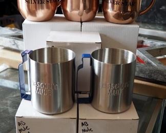 Absolut And Texas Silver Star Mule Mugs New In Package Qty 11