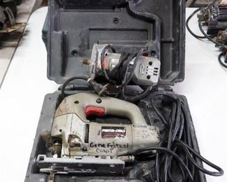 Porter Cable Electric Cut Out Tool Model 7499 & Porter Cable Heavy Duty Electric Jig Saw Model 543 Includes Carrying Case