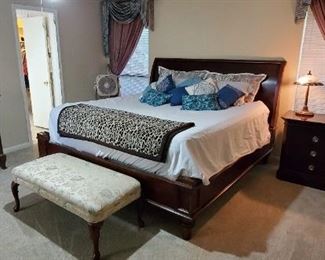 Bernhardt bedroom suite - King bed / dresser / armoire / night stand