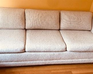 Oatmeal sleeper sofa (80”L, 35”D, 26”H)