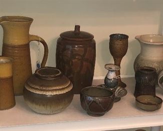 Studio pottery - makers include Dick Ward, Sam Calder, Wildcat Creek & more
