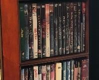 LOTS of DVDs - we have twice as many as shown here! Movies & music (Bjork, Dylan & more)