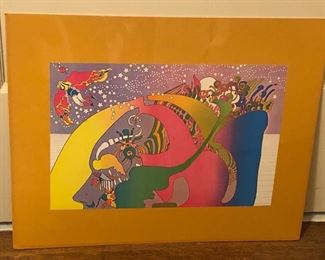 1969 Peter Max print “Instant Nutrament 2”, image size 10” x 15”. Original owners - mounted on mat board & shrink wrapped, exactly as they bought it in 1969!