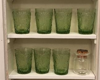 Colorful jars & glasses