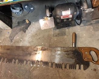 Craftsman Big Fir one man logging saw, Mark 1 grinding wheel (B-309)