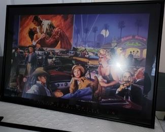 Hollywood Drive In framed art by George Bungarda