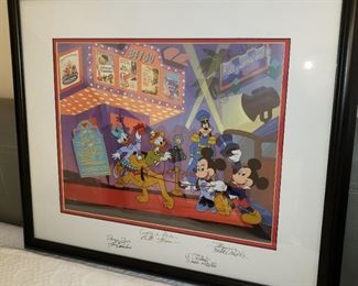Walt Disney Sericel Mickey's Film Festival signed and numbered COA