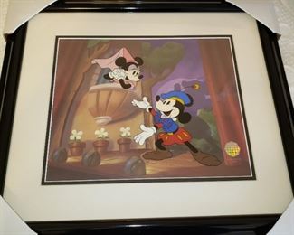 Walt Disney Serigraph Mickey and Minnie Mouse