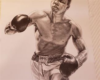 Muhammad Ali Art Print by Jonathan Brown signed