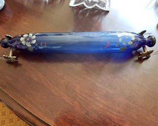 Antique Victorian Hand blown glass rolling pin