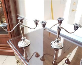 Sterling Silver Candelabras