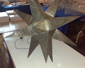 Star ornament - has mini Christmas lights inside