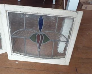 2 stained glass frames