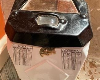 Weight Scale from the 1930s. cost a penny to view.