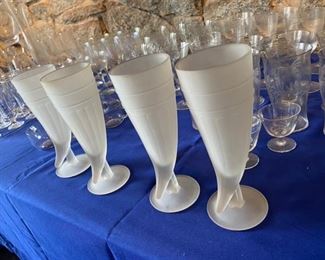 Frosted Horn Glasses
