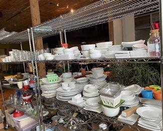 Dishes and racks