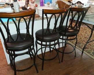 3 matching bar stools