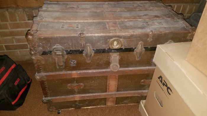 Nice antique trunk with insert