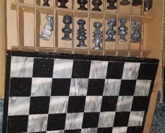 Brand new in box marble chess set