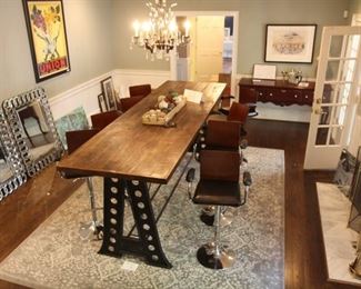 Awesome art and dining table!