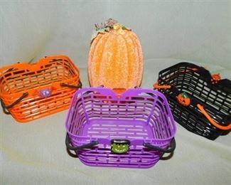 Candy Baskets (3) & Pumpkin