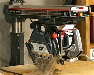 Sears Craftsman 10" Radial Arm Saw w Ops manual-great shape-working all the way