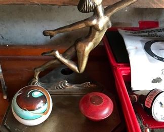 Vintage Ball Shifters & Brass Table display