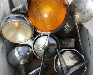 1930s-70s Rearview mirrors & headlights