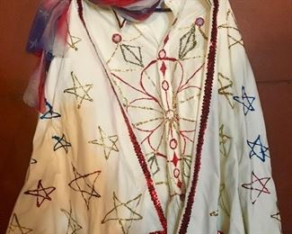Vintage Elvis Costume w Cape & scarfs hand sewn