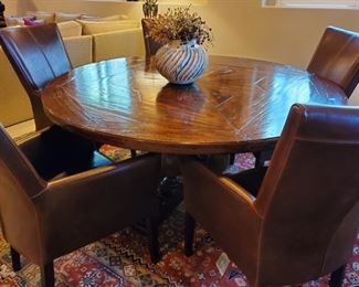 Colorado style round dining table