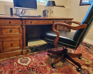 Sligh Executive Desk, leather chair