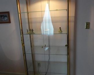 Gold accent lighted Display Cabinet