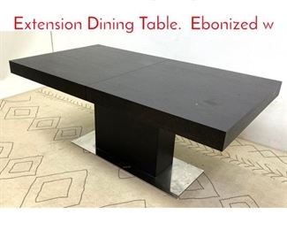 Lot 1012 Contemporary Modern Extension Dining Table. Ebonized w