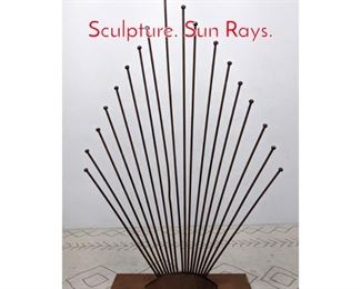 Lot 1021 Industrial Style Metal Garden Sculpture. Sun Rays.