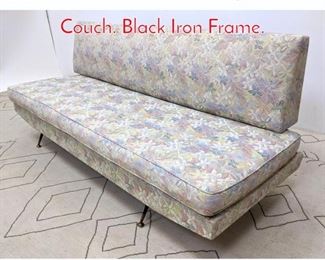 Lot 1019 Italian Modern Daybed Sofa Couch. Black Iron Frame. 