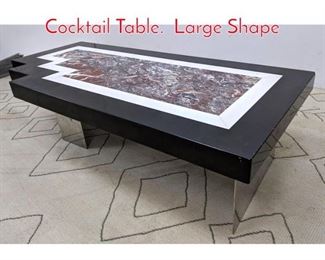 Lot 1026 Oversized Decorator Coffee Cocktail Table. Large Shape