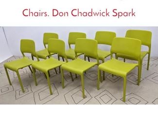 Lot 1030 set 8 Knoll Stacking Plastic Chairs. Don Chadwick Spark