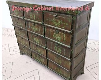 Lot 1039 Industrial Design Style Storage Cabinet. Intentional di