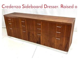 Lot 1040 Danish Modern Teak Credenza Sideboard Dresser. Raised o