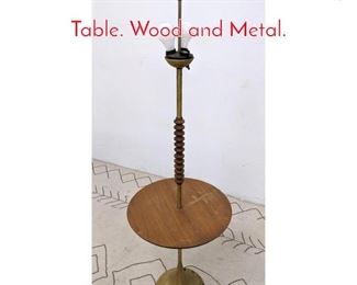 Lot 1053 Mid Century Modern Lamp Table. Wood and Metal.