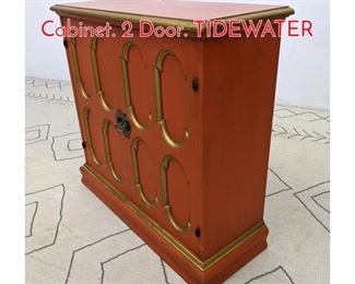 Lot 1074 Dorothy Draper Style Server Cabinet. 2 Door. TIDEWATER