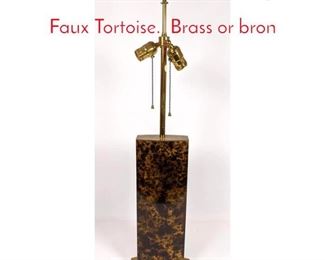 Lot 1078 Decorator Table Lamp with Faux Tortoise. Brass or bron
